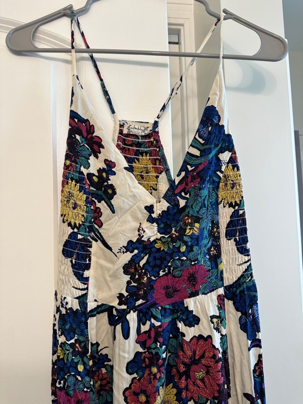 Free People Intimately Multicolor Floral Smocked dress/ Maxi dress